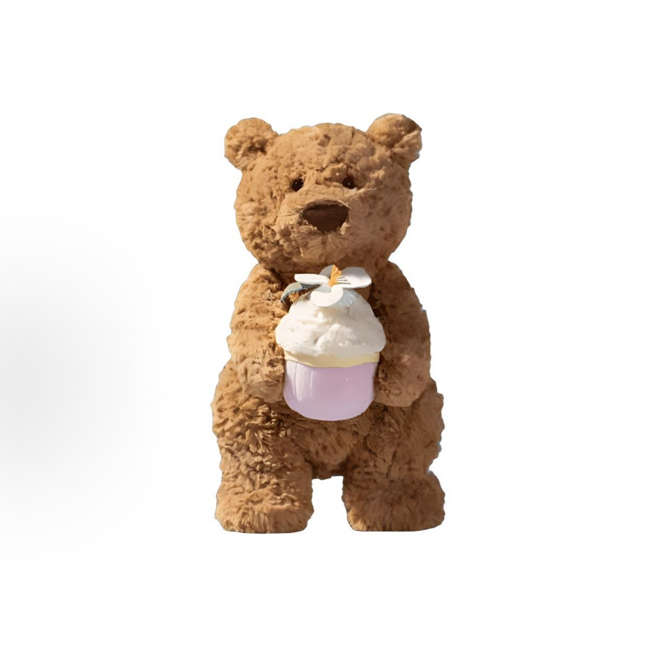 Jellycat Bartholomew Bear Cupcake Shanghai Exclusive Medium Bum Tags
