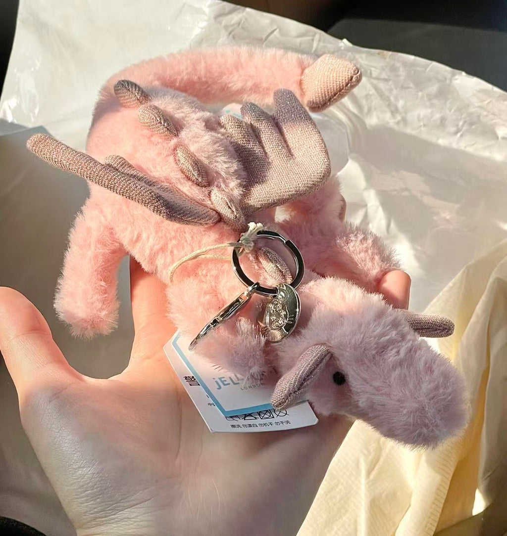 Jellycat Rose Dragon Bag Charm